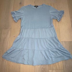 Misguided frill sleeve tiered smock dress size 6